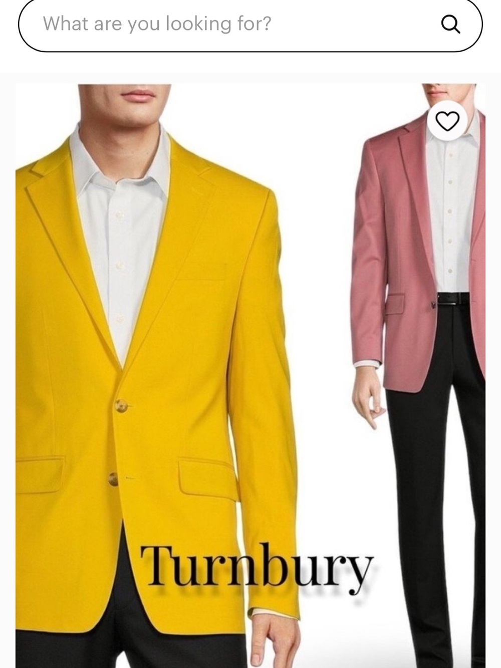 Turn bury - Men's Yellow Two-Button Blazer
